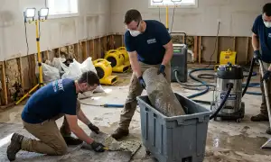 Flood cleanup services for water-damaged homes and businesses in Fargo, ND
